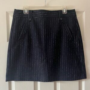 LOFT pin stripe a-line skirt
